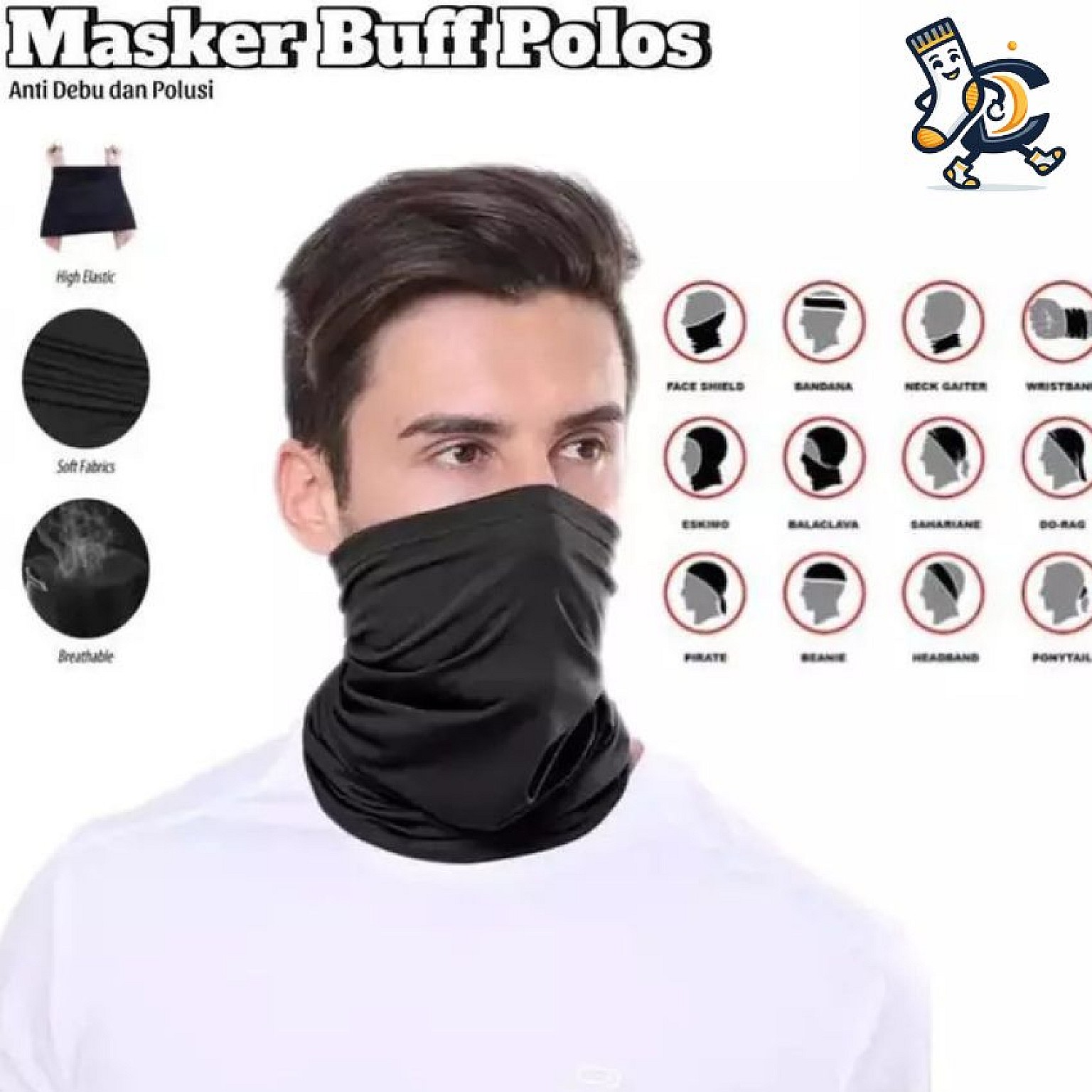 Masker Buff Polos Multifungsi