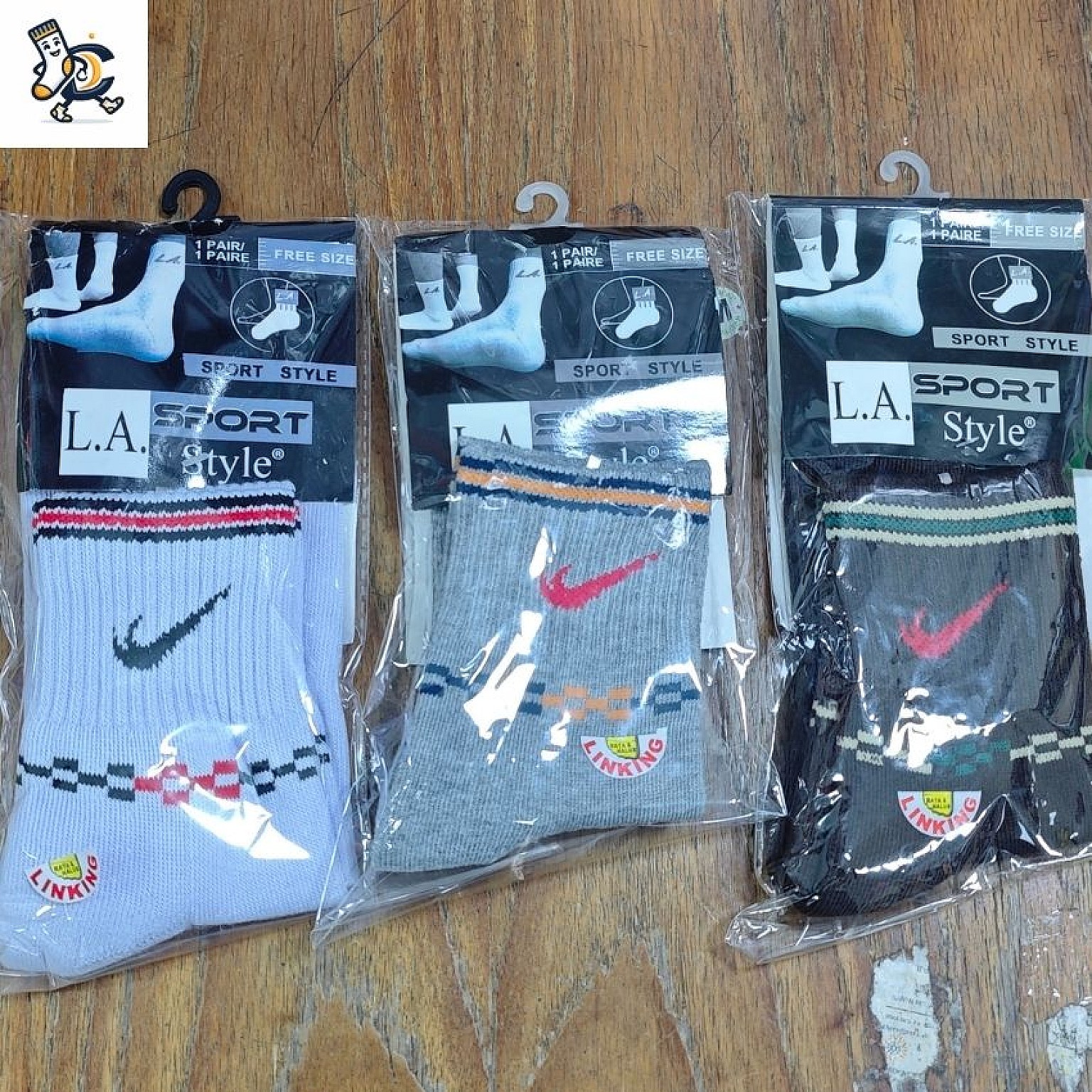 Kaos Kaki Sport Tebal Crew Motif Nike