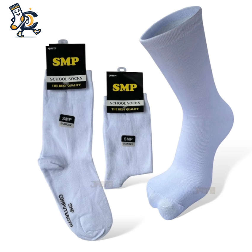 kaos kaki Sekolah SMP Putih Polos