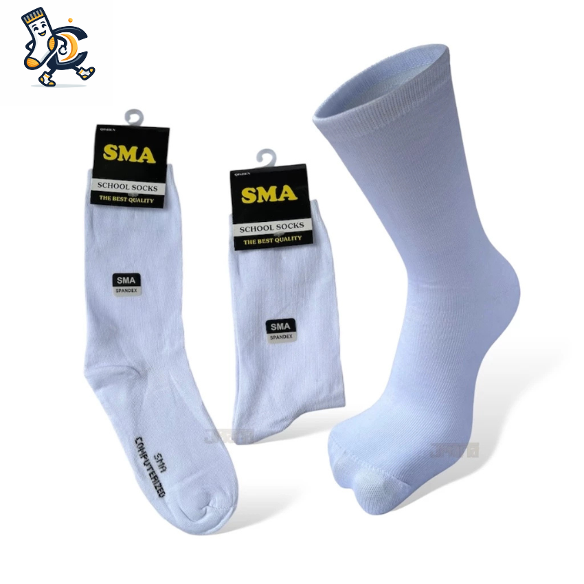 kaos kaki Sekolah SMA Putih Polos