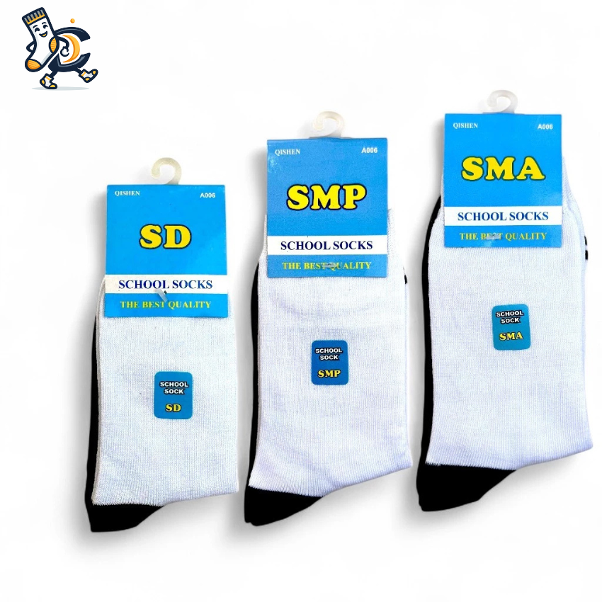 kaos kaki Sekolah Hitam Putih